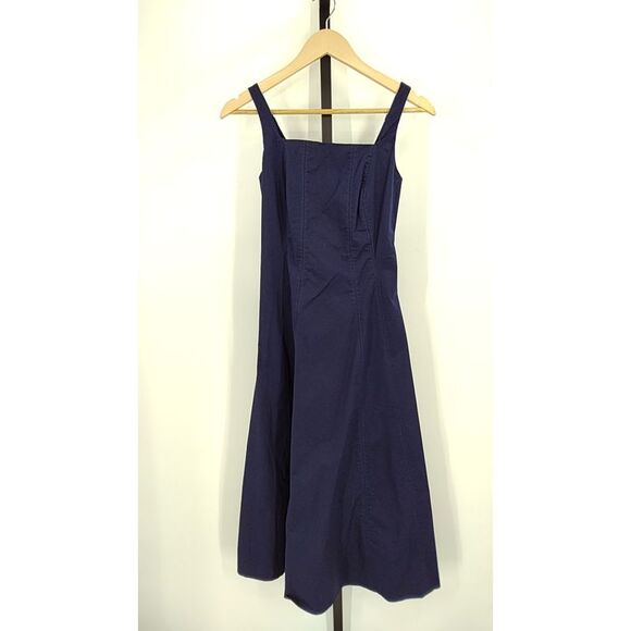 Quince Dresses & Skirts - Quince Women Stretch Twill Fit & Flare Midi Dress Deep Navy XS